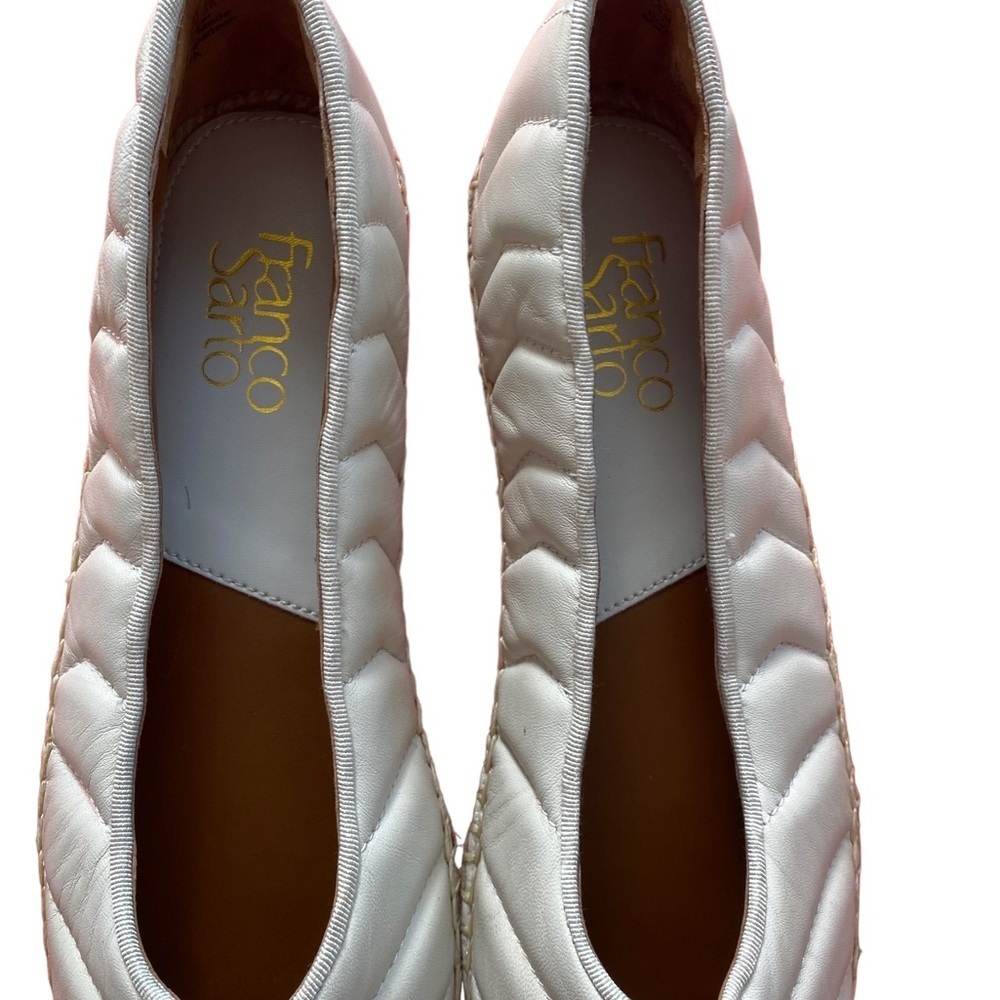 Franco Sarto Quilted Cream Espadrille Flats New Size 8.5 - Picture 7 of 10